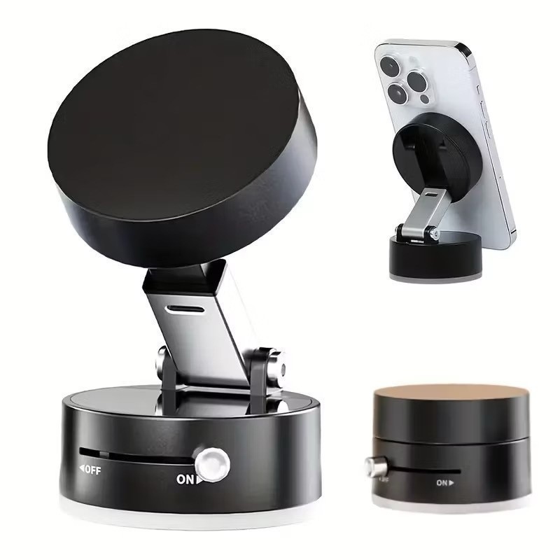 360 ° Suporte Dobrável Para Celular Magnético de Adsorção de Carro A Vácuo Com 1 Anel Magnético em Oferta na Shopee