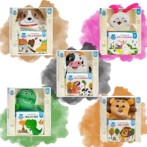 Kit Livrinhos Fantoche de Banho – Eric, Fred, Leo, Lupi e Vivi para se Divertir na Água