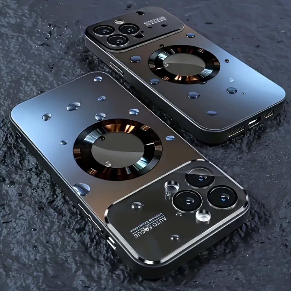 Capa De Telefone Luxuosa Fosca Feita De metal Titânio , Compatível Com Modelos iPhone 16 , 15 , 14 , 13 , 12 E 11 Pro Ma