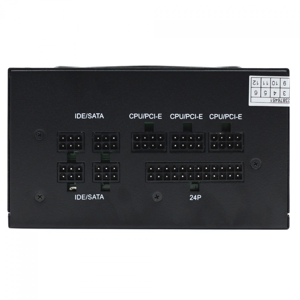 Fonte Duex 850W 80 Plus Bronze, PFC Ativo, Full Modular, 850FSE++ - detalhe