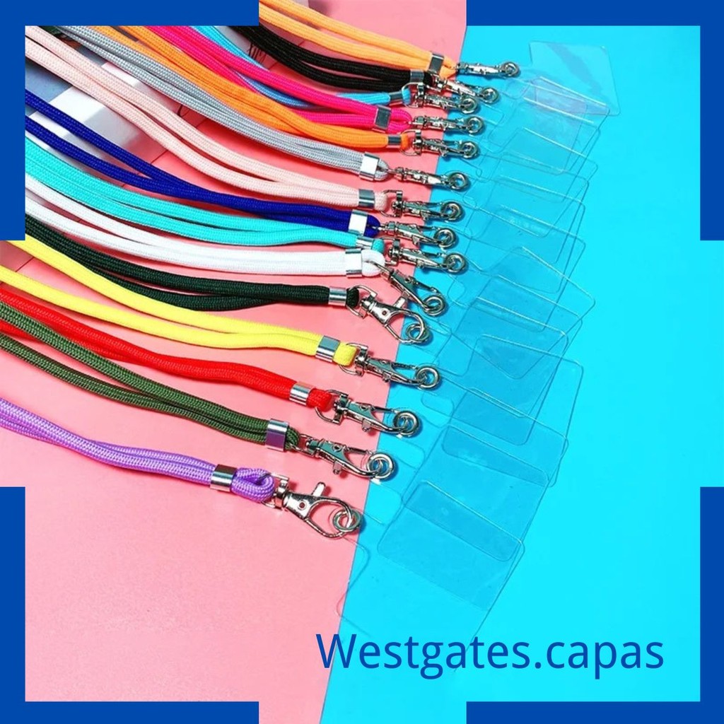 Cordão de telefone colorido universal, Metal Anti Lost Strap, Cordão de pescoço destacável segurança, chaveiro corda