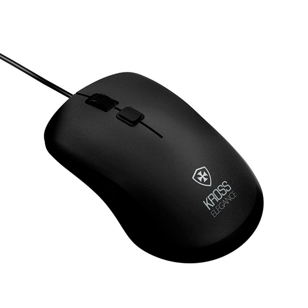 Imagem Mouse Kross Elegance com fio, USB, 1000DPI, Preto - KE-M095