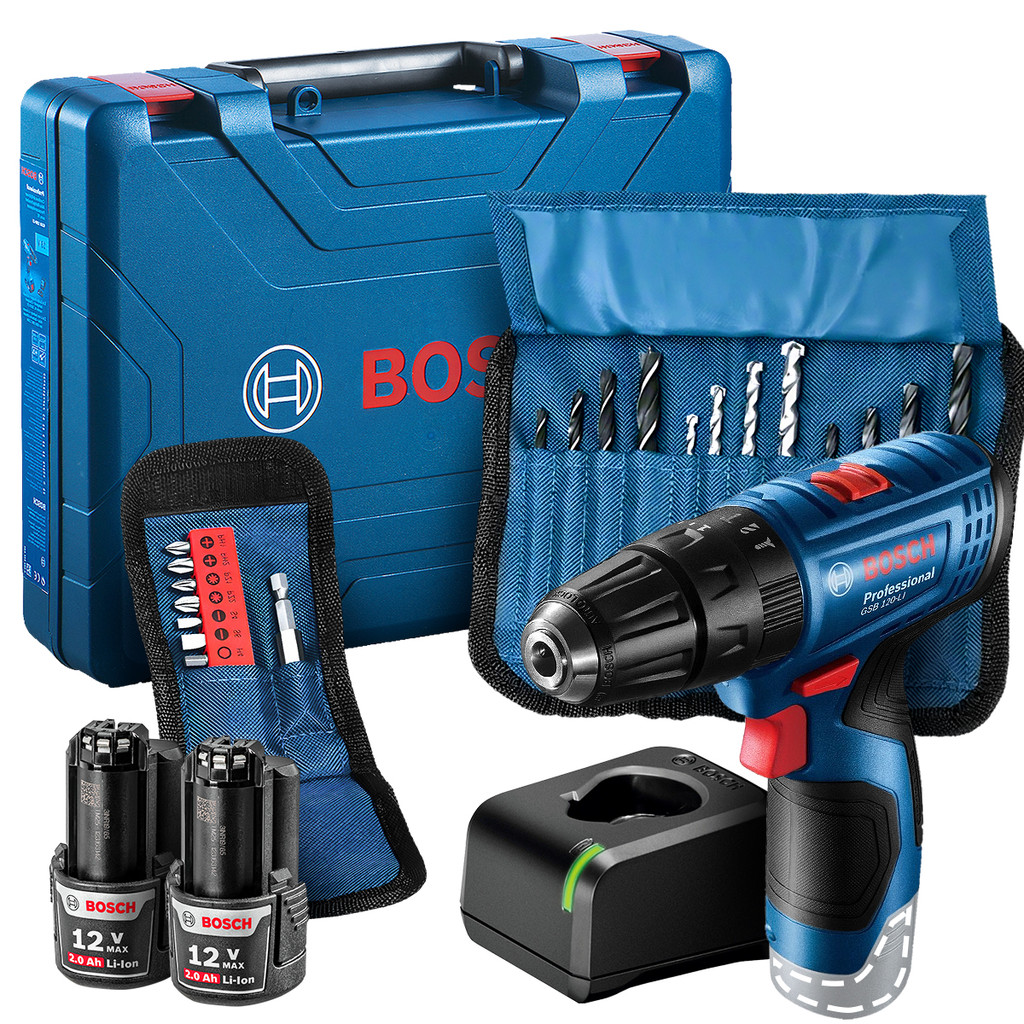 Furadeira de Impacto GSB 120-LI Bosch Parafusadeira 12V Bits e Brocas em Oferta na Shopee