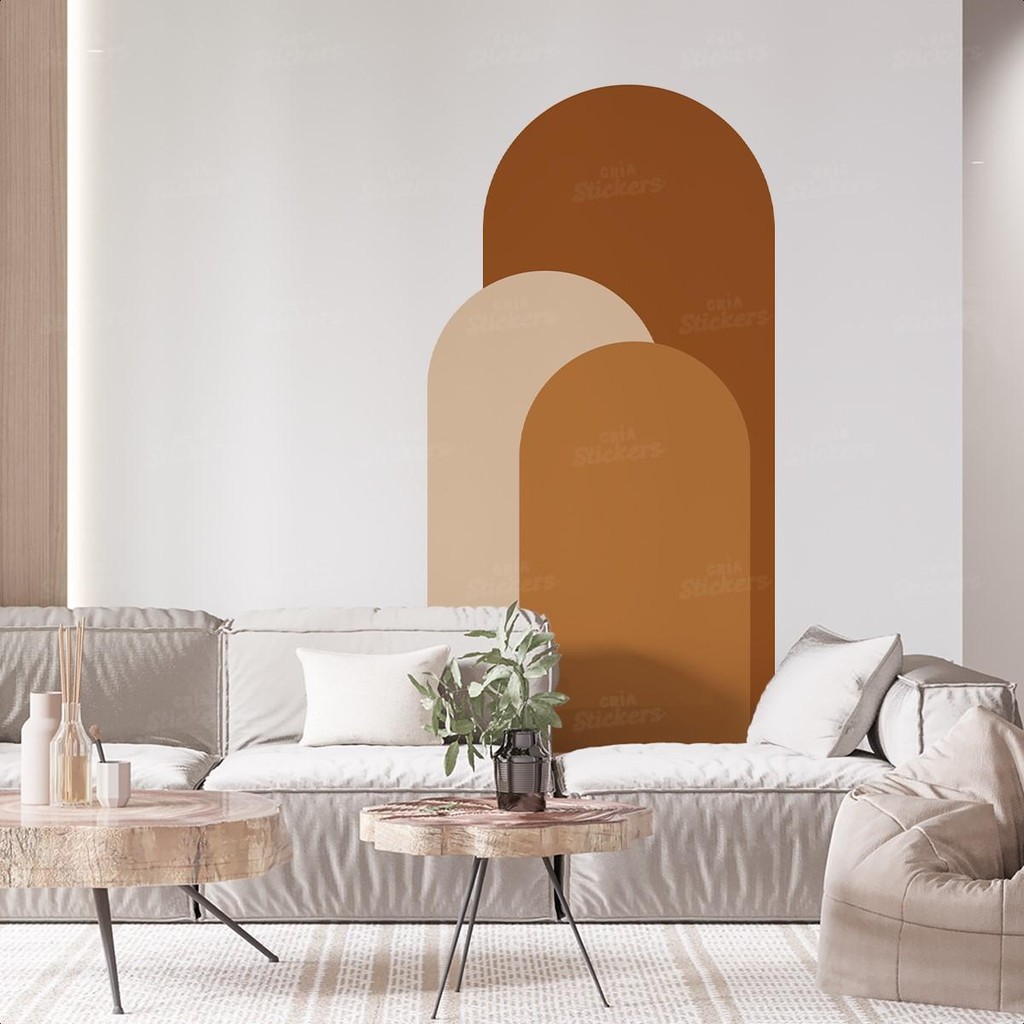 Adesivo Decorativo Arco Lavável Fácil Aplicação Para Sala Quarto Cabeceira Escritório em Oferta na Shopee