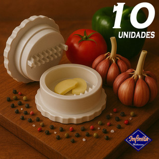 Kit 1 a 10 Triturador de alho picador manual super prático tempero