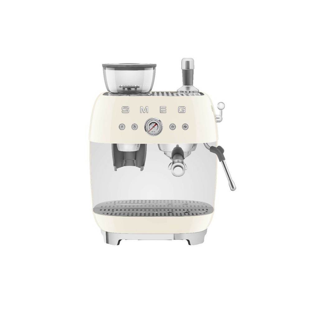 Máquina de Café Smeg Espresso manual com moedor embutido, Anni 50, Creme, 220V - EGF03CRBR