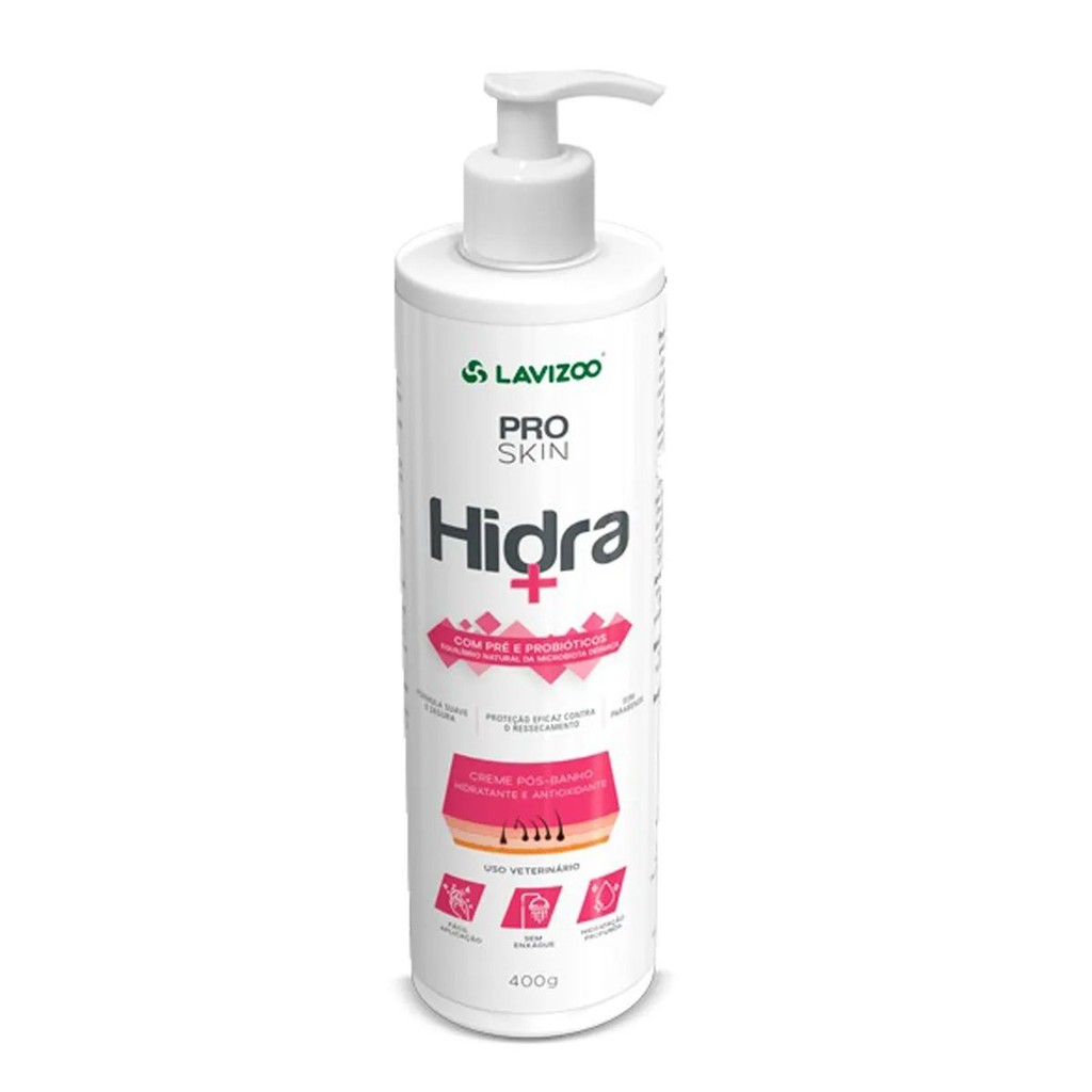 Creme Hidratante Pós Banho Hidra + Pro Skin 400 gr - Lavizoo em Oferta na Shopee