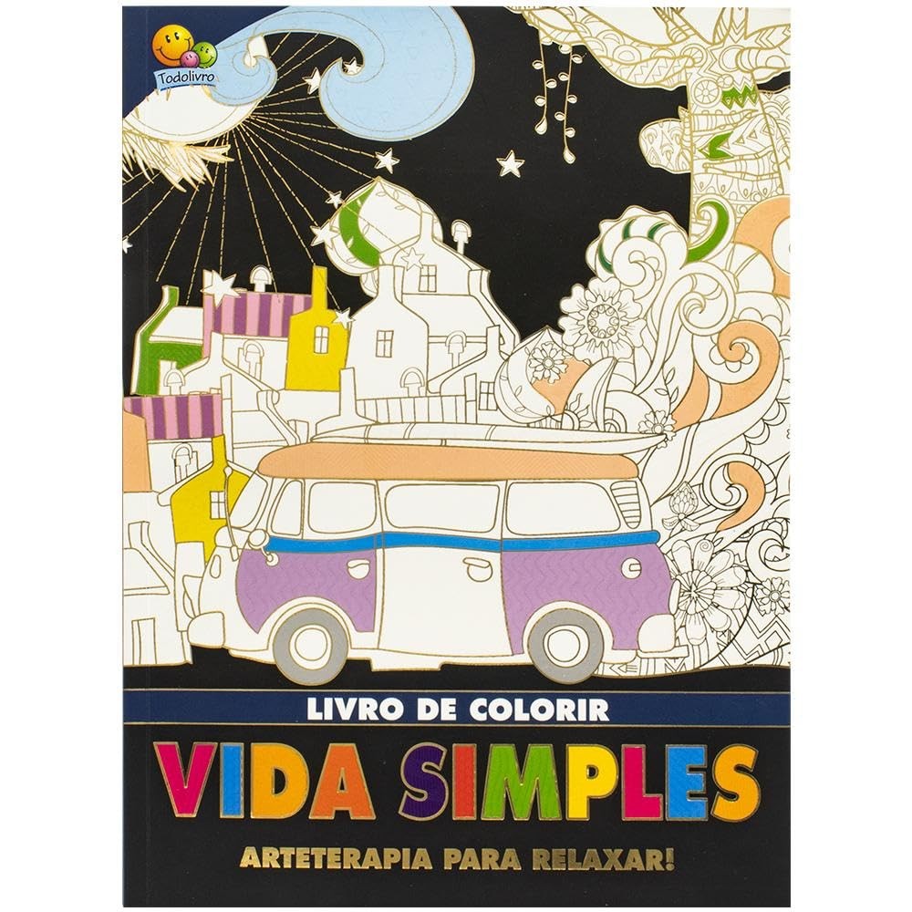 Livro de Colorir | Arteterapia para Relaxar! | Vida Simples | Brochura em Oferta na Shopee