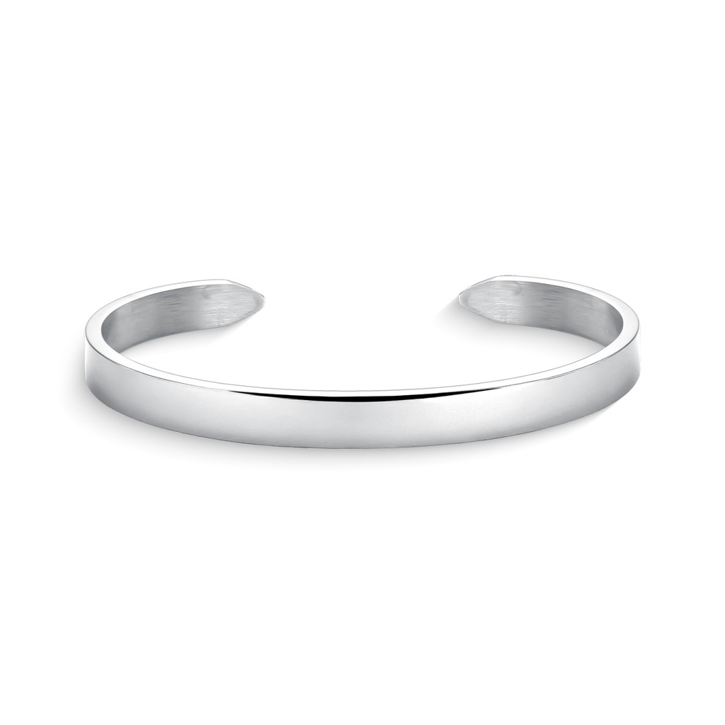 Bracelete Prata Liso Ajustável Minimalista em Oferta na Shopee