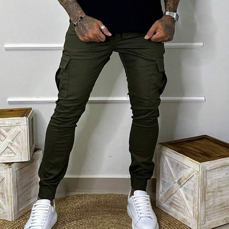 Calça Jogger Cargo Masculina  Linha Premium 100% Algodão em Oferta na Shopee