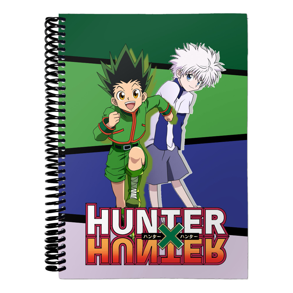 Caderno Universitário A Lisa  Hunter X Hunter Verde Escolar com 10 15 Matérias