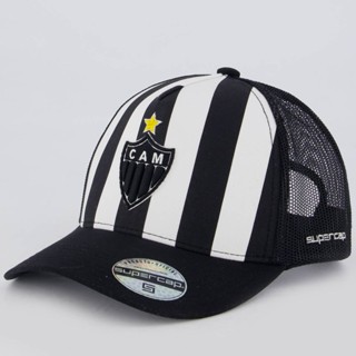 Boné Atlético Mineiro Trucker Americano Preto e Branco em Oferta na Shopee