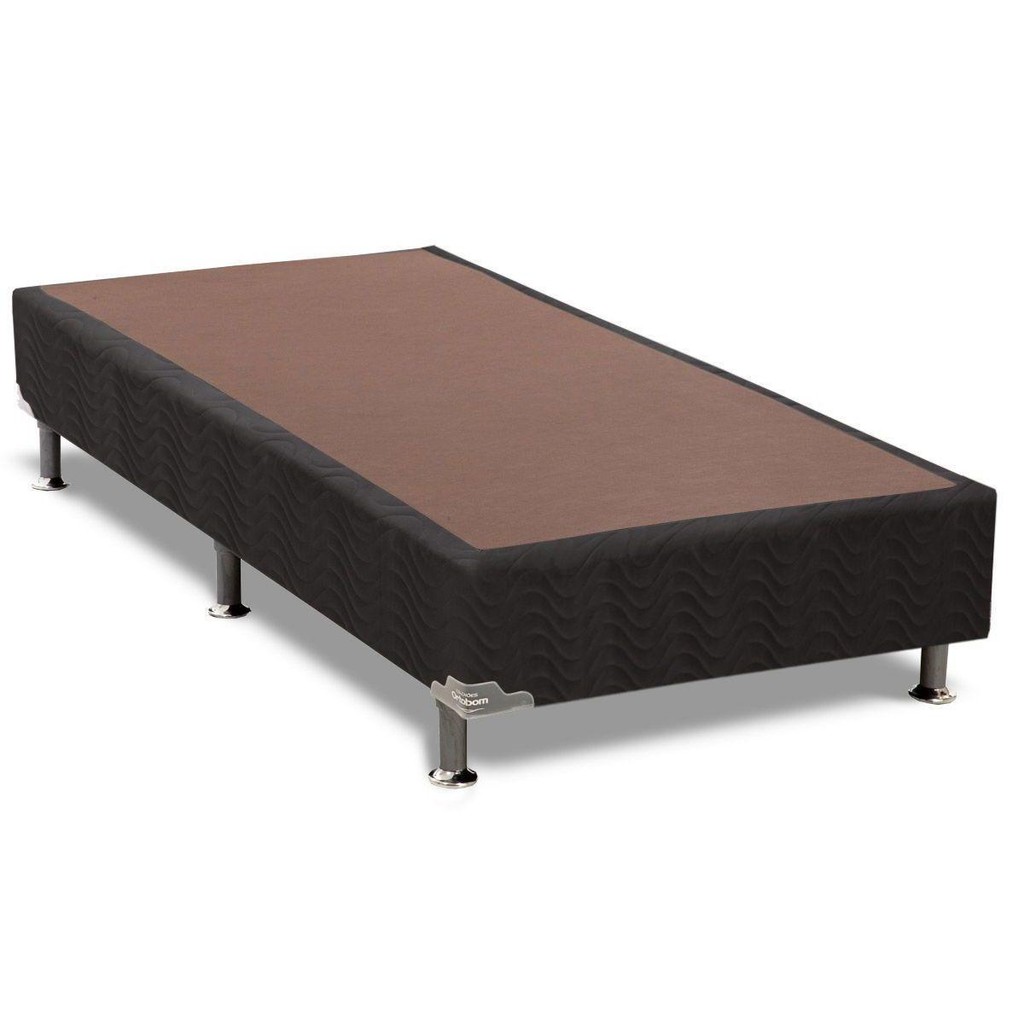Cama Box Base Solteiro Universal Suede Black (88x188x30) - Ortobom em Oferta na Shopee