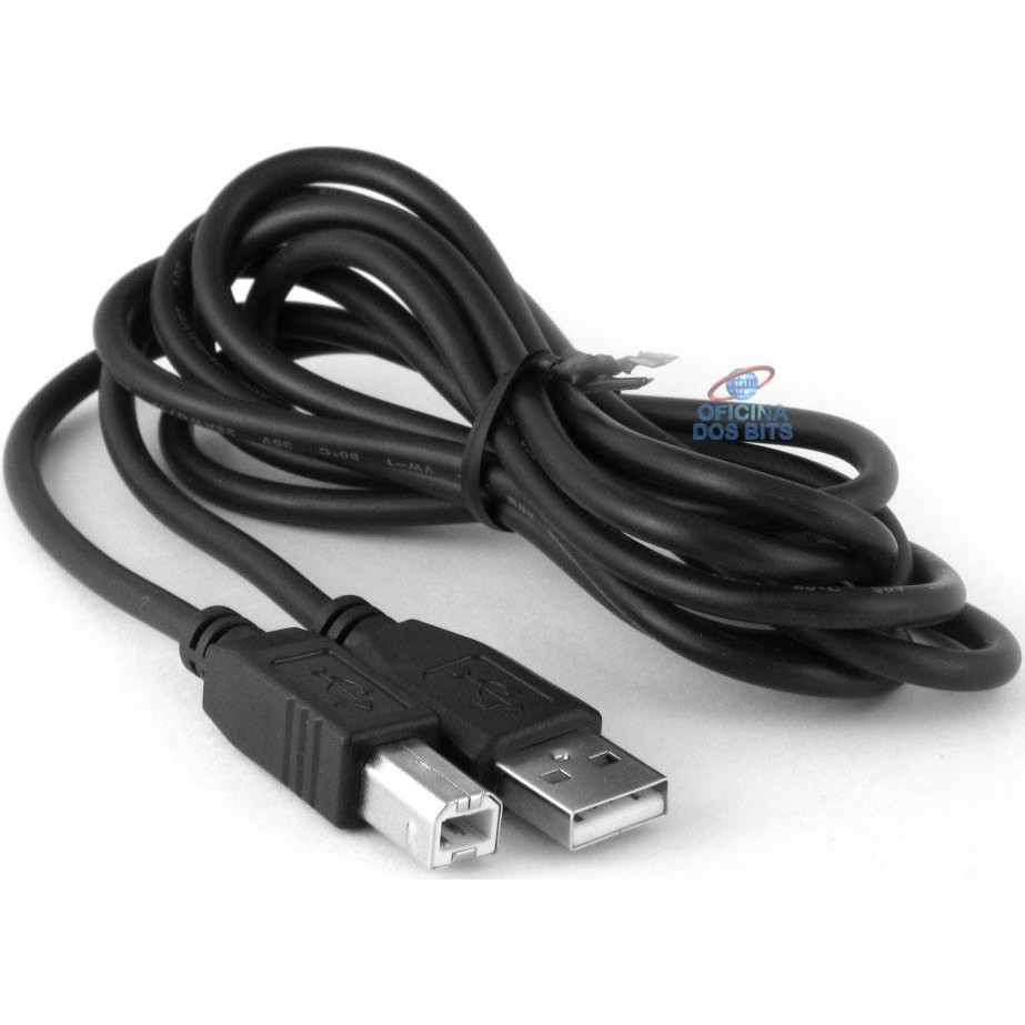 Cabo USB para Impressora - AM/BM - Versão 2.0 High Speed - 1,80 metros em Oferta na Shopee
