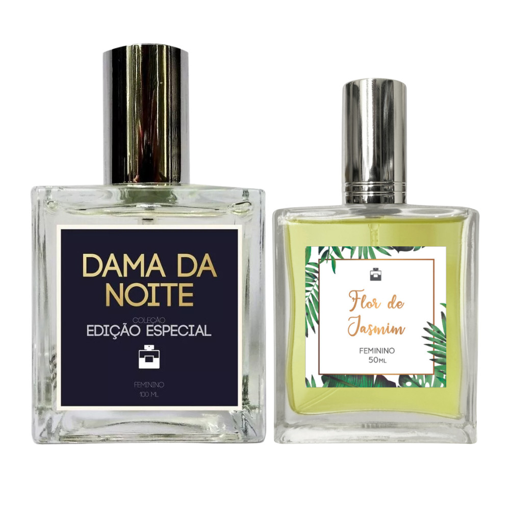 Kit Perfume Fem. Dama da Noite 100ml + Flor de Jasmim 50ml