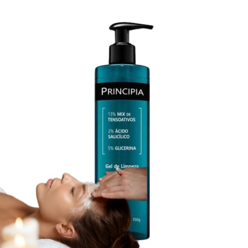 Gel de Limpeza 13% Tensoativos + 2% Ácido Salicílico + 5% Glicerina Principia Skincare GL-01 com 350ml - PRINCIPIA