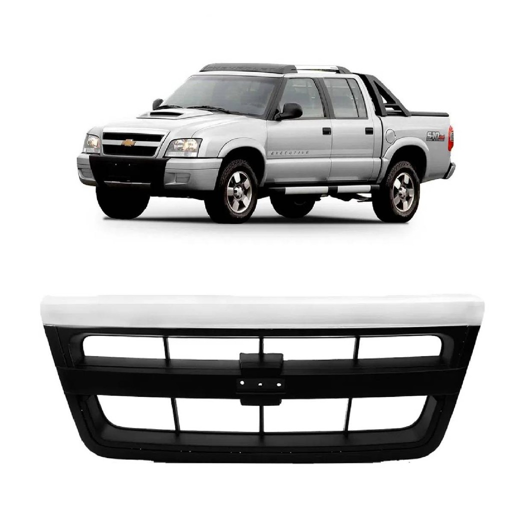 Grade Frontal Friso Cromado S10 Blazer 2009 2010 2011 Radiador em Oferta na Shopee