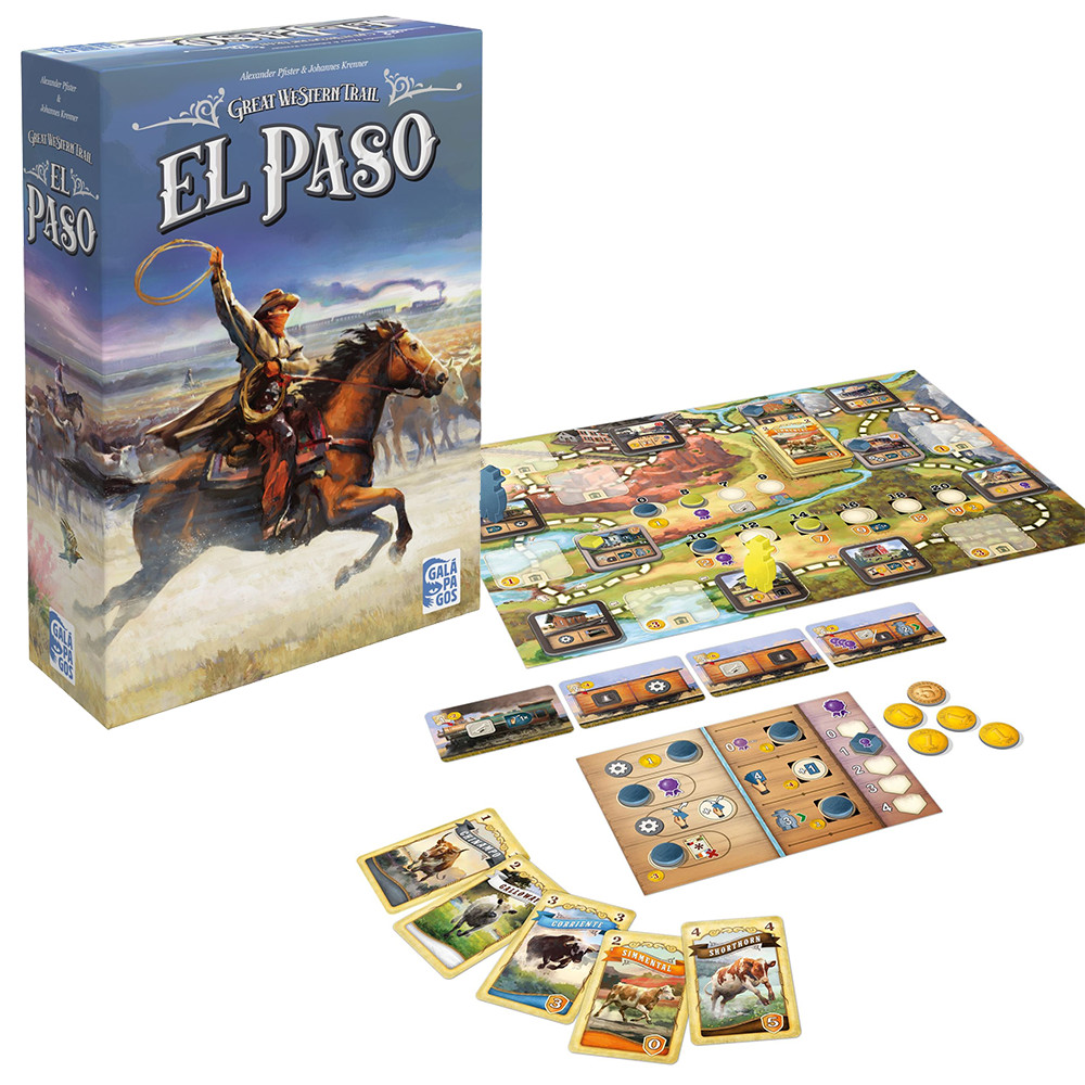 Jogo De Tabuleiro Great Western Trail: El Paso Velho Oeste 2 A 4 Jogadores Board Game Galapagos
