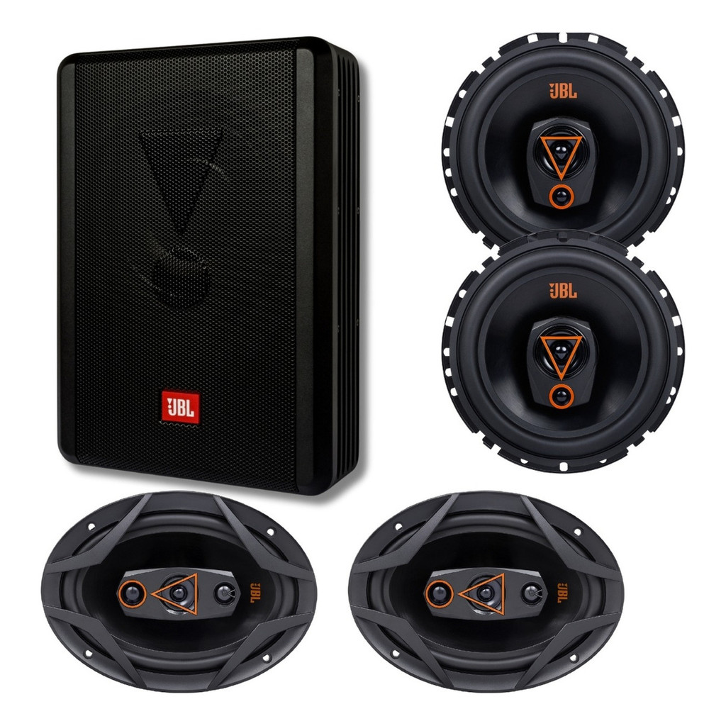 Subwoofer Caixa Jbl Slim Sw8ams 200w + 04 Alto Falantes Triaxiais 6 pol 160W E 6x9 pol 240w em Oferta na Shopee