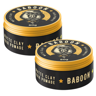 Kit 2 Pomada Matte Clay Efeito Seco Fixação Máxima Cabelo Barba Masculino Cabeleireiro Baboon em Oferta na Shopee