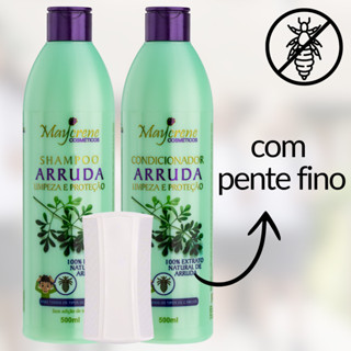 Shampoo Condicionador Elimine Piolhos de Arruda + Pente Fino 500ml em Oferta na Shopee
