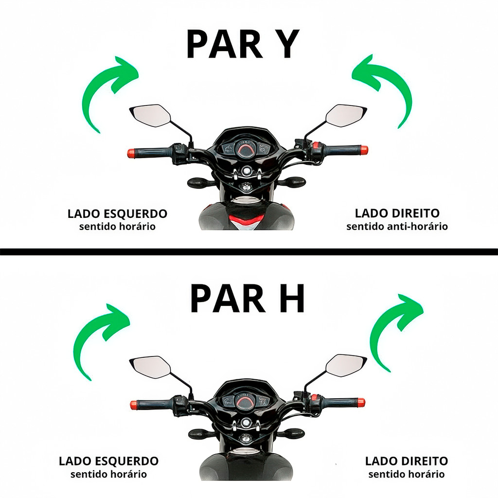 Retrovisor GVS BMW GS650 F800 Giro 360° Rosca Honda Lente Convexa Azul Anti Reflexo em Oferta na Shopee