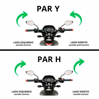 Retrovisor GVS BMW GS650 F800 Giro 360° Rosca Honda Lente Convexa Azul Anti Reflexo em Oferta na Shopee