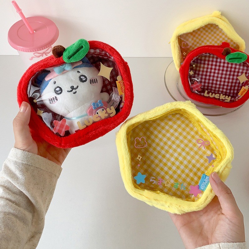 Ins Cartoon Star Slippery Doll Storage Display Pingente Bolsa Anime À Prova De Poeira em Oferta na Shopee