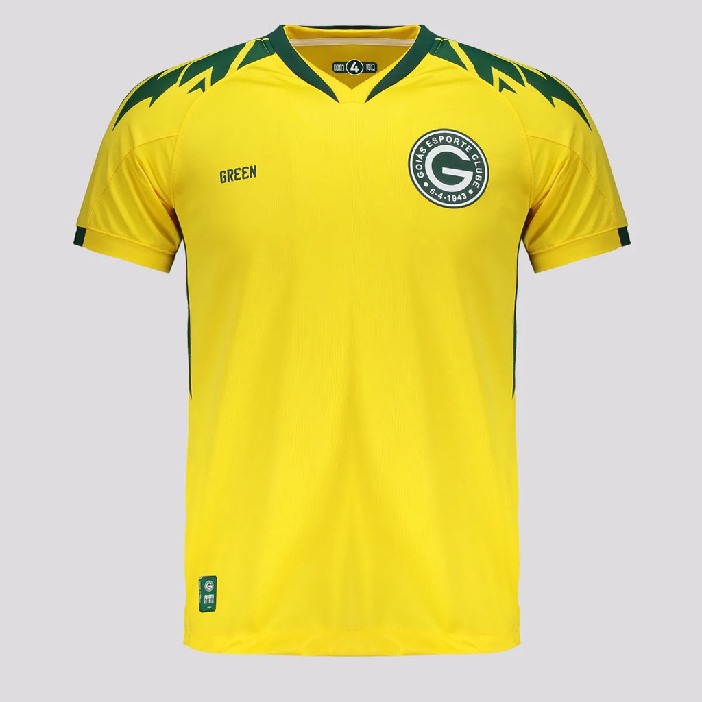 Camisa Gr33n Goiás Goleiro 2024 Infantil Amarela
