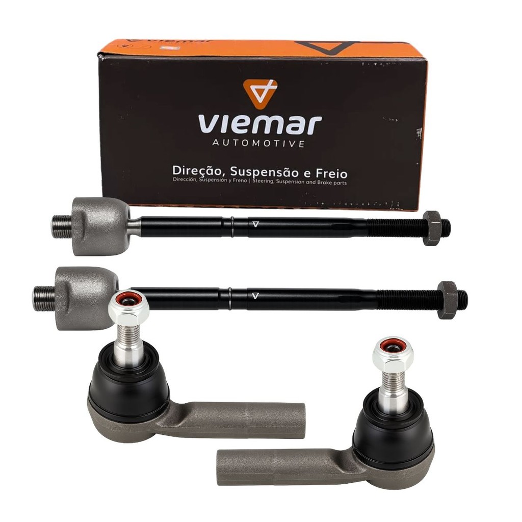 Kit Terminal Ponteira + Terminal Barra Axial Hilux Pickup SW4 2005 até 2015 Hidraulico Viemar