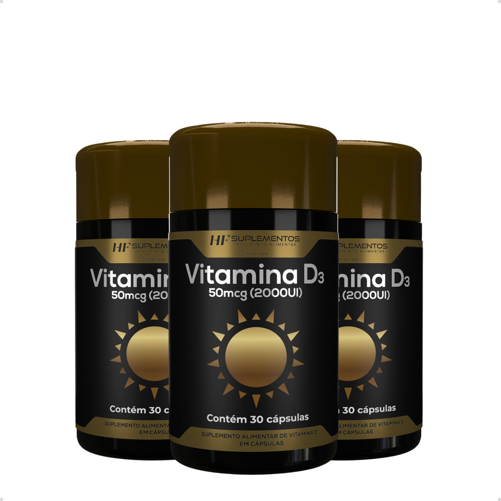 3X VITAMINA D3 2000UI 30CAPS PREMIUM HF SUPLEMENTS