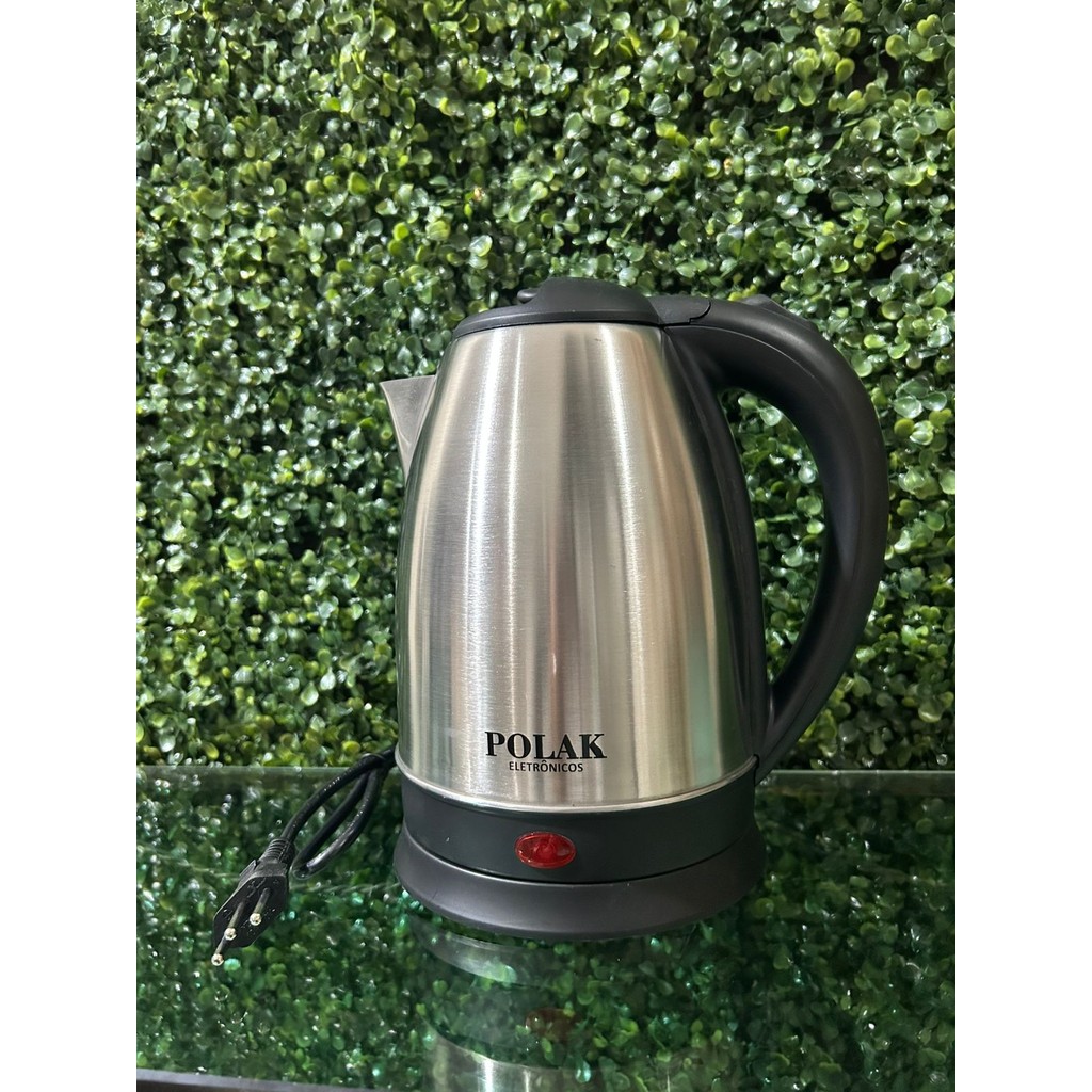 Chaleira Elétrica Inox POLAK 2L 1500W – 220V (Com caixa e embalagem)