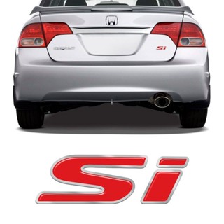 Emblema Si Compatível New Civic Adesivo Traseiro Resinado em Oferta na Shopee
