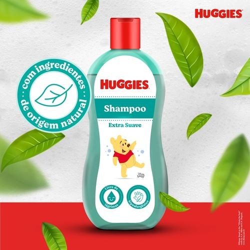 Detalhes do Kit 2 - Shampoo Huggies Extra Suave para bebê 600ml