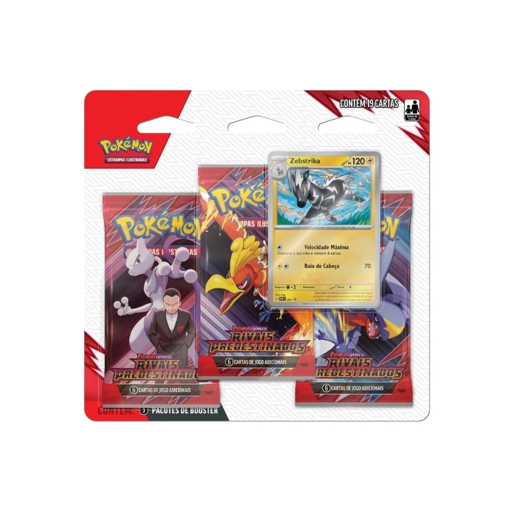Blister Triplo Coleção Rivais Predestinados Pokémon Copag em Oferta na Shopee