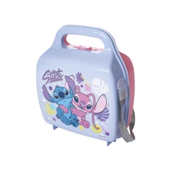 Lancheira Escolar Stitch Angel Travas Alças Guarda Lanches Transporte Passeio Infantil Disney Plasútil