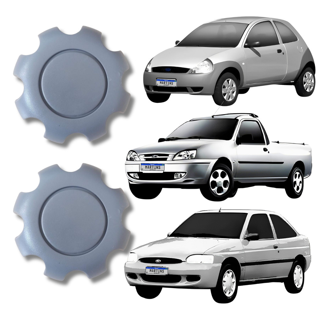 Par de Manopla Redonda Regulagem de Banco com Tampa Courier  Escort Fiesta Ka Cinza em Oferta na Shopee