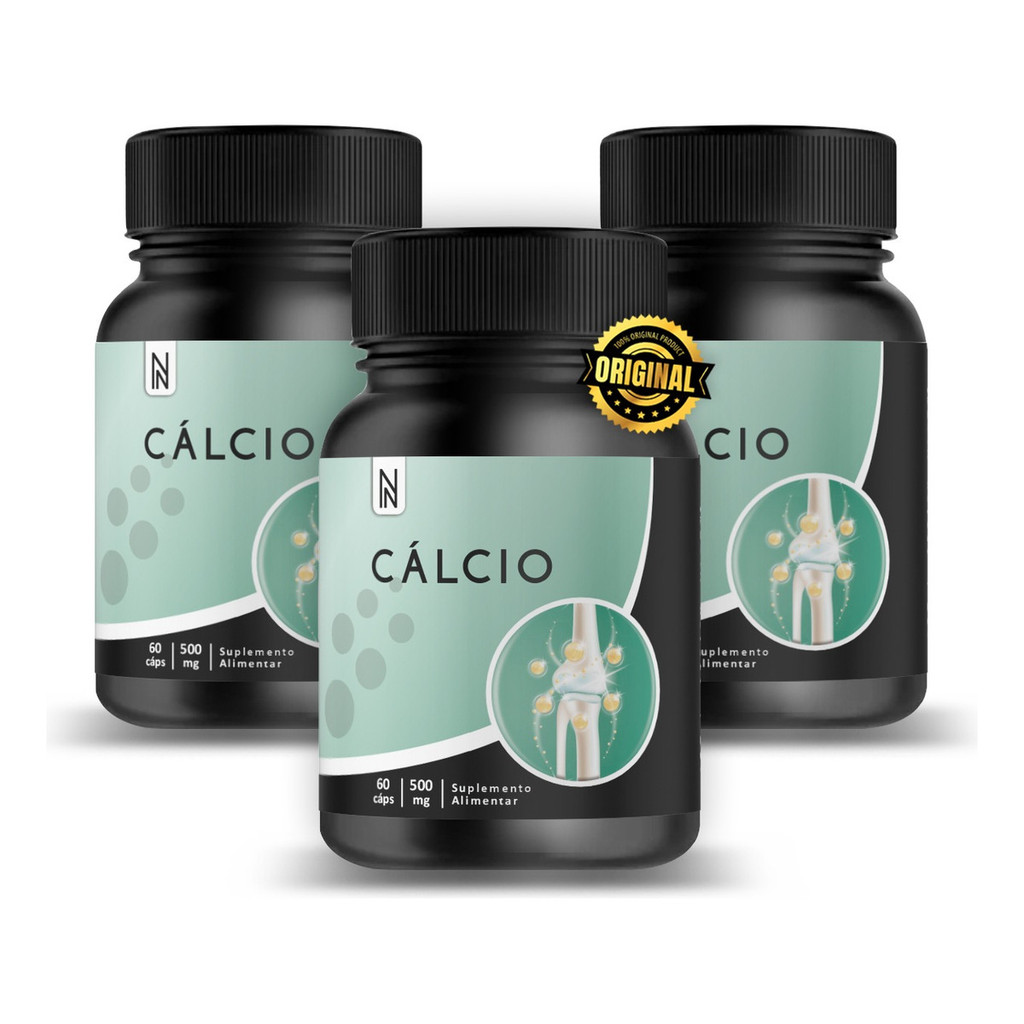 Kit 3x Cálcio Naturally – 180 Cápsulas | Fortalecimento Ossos
