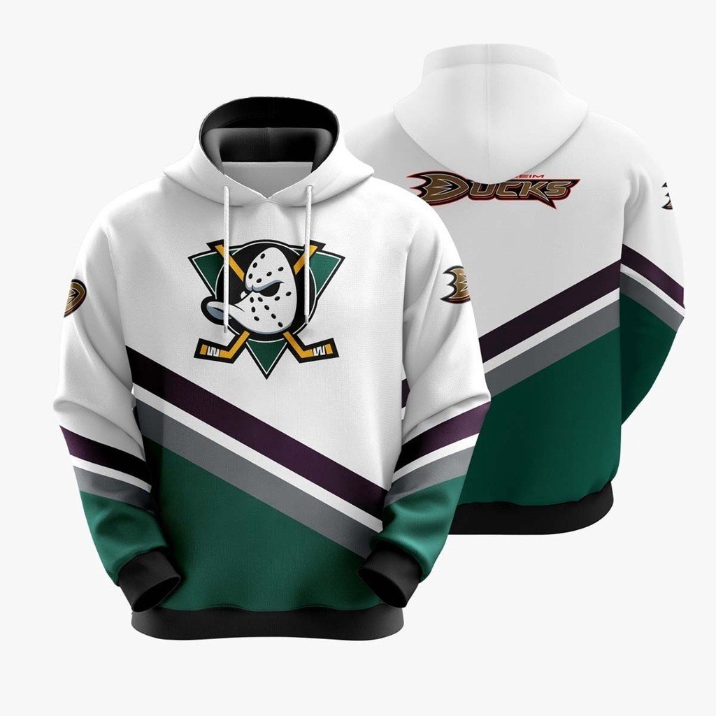 Camisa de hóquei no gelo Tomtom Time Hockey Super Duck Champion torcida branca