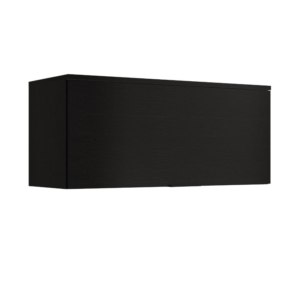 Armário Aéreo de Cozinha Miami 800mm 1 Porta Carraro Preto Touch em Oferta na Shopee