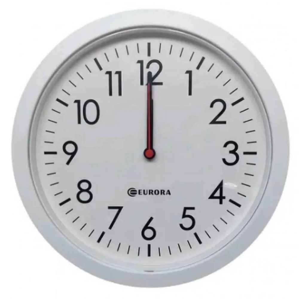 Relógio de Parede Analógico Redondo Eurora Branco 6575-141