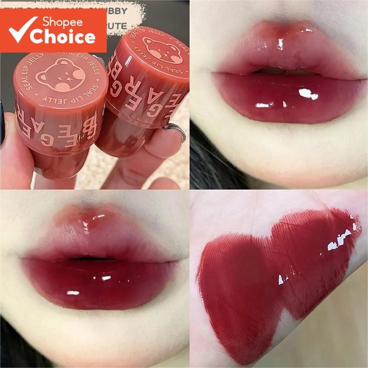 Gege bear Jelly Lip Glaze Maquiagem De Longa Duração Batom À Prova D'água
