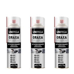 KIT 3 GRAXA BRANCA SPRAY 300ML UNIPEGA