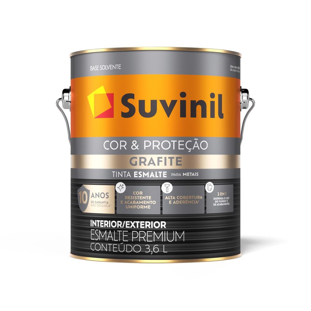 Esmalte Cor & Proteção Grafite Claro e Escuro 3,6L Suvinil em Oferta na Shopee