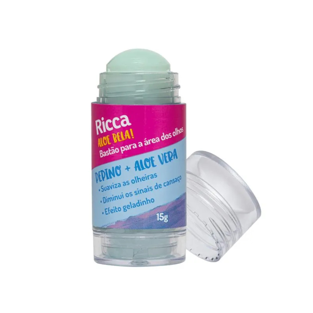 Bastão Facial para Área dos Olhos Ricca Aloe Bela