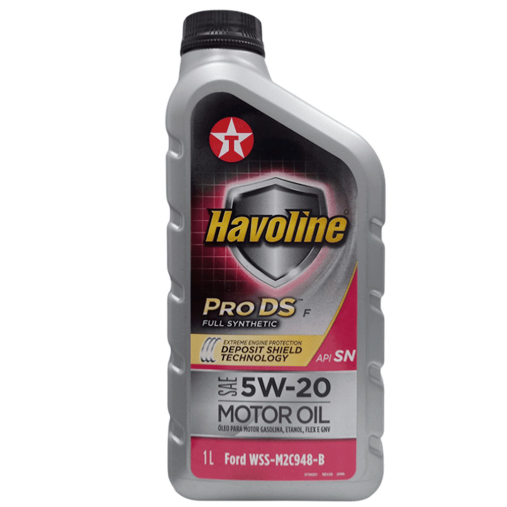 Óleo Lubrificante do Motor Texaco Havoline Energy API SN 5W20 100% Sintético com Tecnologia Escudo Protetor - 1l