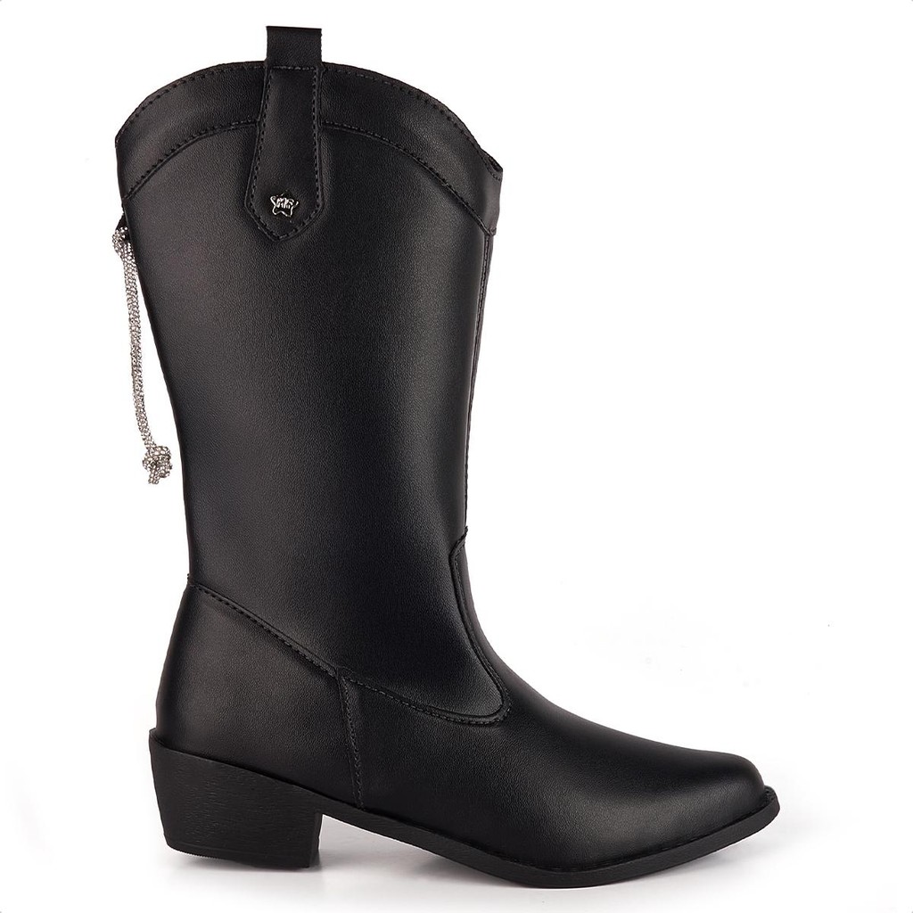 Bota Texana Infantil Western Cordão de Strass Menina Fashion em Oferta na Shopee