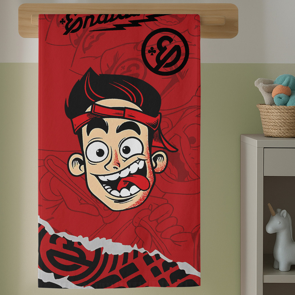 Toalha Infantil Estampada Enal Youtuber Algodão Leve Banho Piscina Praia Meninos