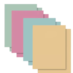 Cartolina Escolar 4 Cores 140G 50X66 - Pacote com 100 folhas