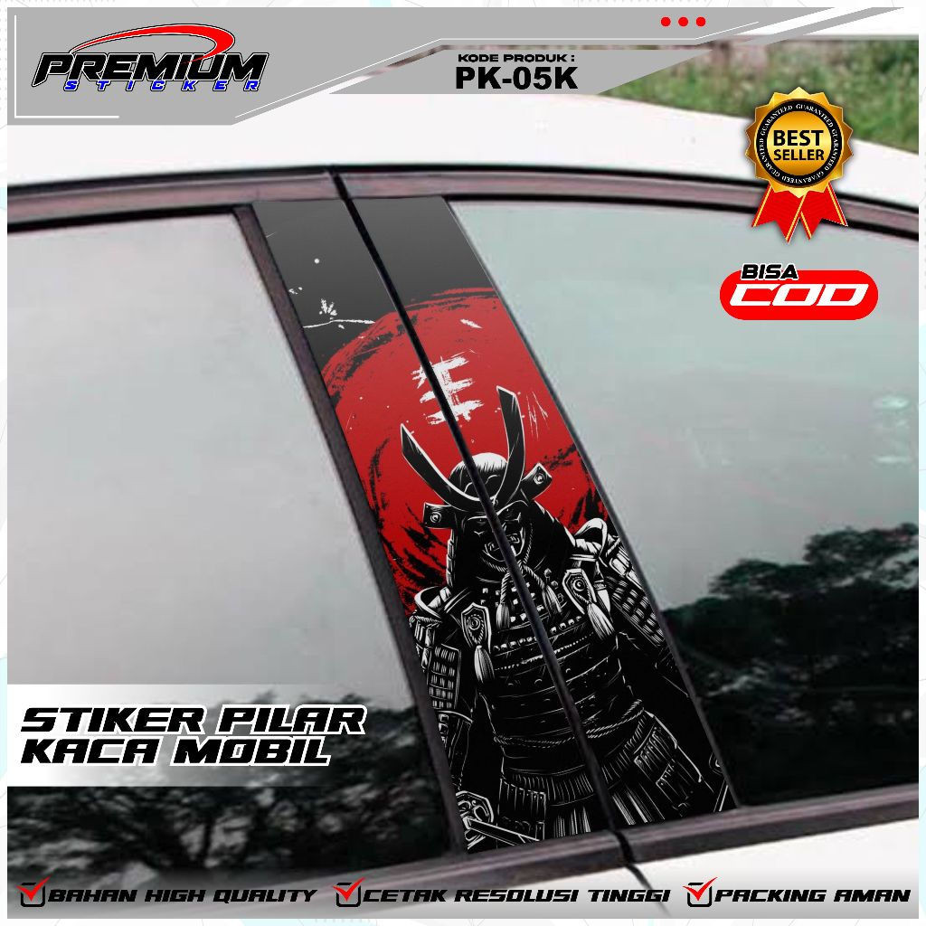 Adesivos de Coluna para Janela de Carro com Imagens de Batman/Spider-Man/Samurai Prontos para Uso Baratos Adequados para